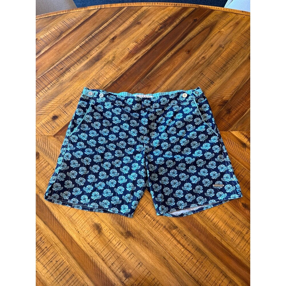 Parks & Ronen Bulldog Swim Shorts 31 waist 6” Adjustable resort luxury beach